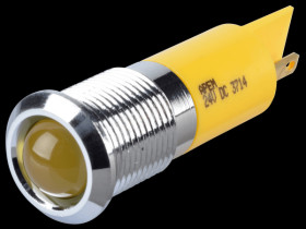Q14P1CXXY24E Indicator LED, 24 V DC, 14 mm, FASTON, yellow/BrC