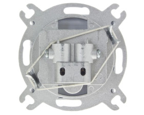 KARO Gniazdo antenowe RTV przelotowe 16dB srebrny perłowy GPA-16SP/m/43