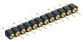 Złącze szpilkowe 5-pinowe 350 raster: 2.54 mm Prosty 1-rzędowe Preci-Dip Otwór przelotowy150 V Bez osłony