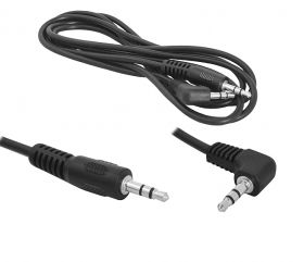 Kabel Jack 3.5mm-Jack 3.5mm, 1.5m wtyk kątowy