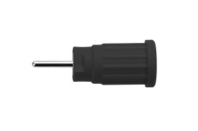 Gniazdo bananowe Żeńskie Wtyczka PC typ Gniazdo bananowe Czarny Schutzinger rozmiar 4 mm 1000 V Nikiel