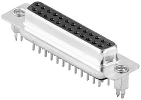 Weidmüller D-SUB F6.3 T25VU 3.2B4 TY BK 2701740000 Złącze żeńskie D-Sub 0 °, 180 ° Ilość styków: 25 lutowane 50 szt.