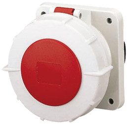 Złącze przemysłowe - zasilające 125A Gniazdo 400 V 3P + N + E Żeński MENNEKES Czerwony Montaż na panelu IP67