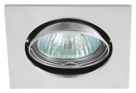 Oczko 50W/12V MR16 IP20 kwadrat ruchome aluminiowe chrom IZZY DT10-Q-C GXPL034