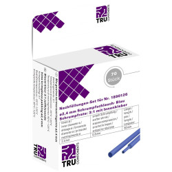 TruComponents 30402 Heatshrink adhesive Blue 2.40mm 0.80mm 2:1 70 pc(s)