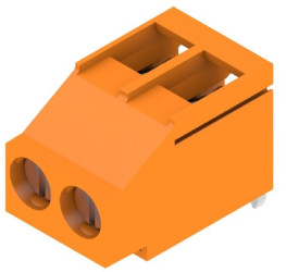 PCB terminal, 2 pole, pitch 5.08 mm, AWG 26-12, 20 A, screw connection, orange, 1994250000