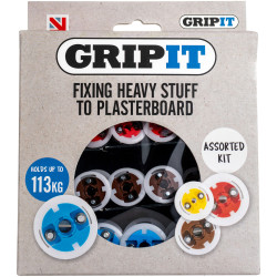 Gripit GRPASSKIT Plasterboard Fixings Assorted Kit, 32 Piece