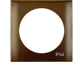 Integro Flow Ramka 1 pojedyncza z nadrukiem "IP44" bez uszczelki brąz 918272591 HAGER