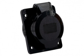 Gniazdo siłowe tablicowe skośne 16A 5p /FE/ czarne