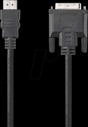 CCGP34800BK50 Cable, HDMI male &gt; DVI-D 24 +1 male, 5 m, black