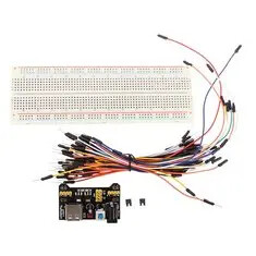 3szt Geekcreit MB-102 MB102 Płytka stykowa bez lutu + Zasilacz + Zestaw przewodów do skoków
