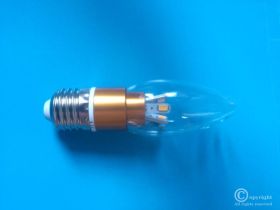 WYPRZEDAŻ! ŻARÓWKA LED E27 3W 350LM CIEPŁY BIAŁY 6LED (ŚWIECZKA PROSTA)