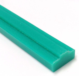 Prowadnica łańcucha, typ: 06B, profil: GR1, Zielony, dł.: 2m, szer.: 15mm, wys.: 10mm, PE