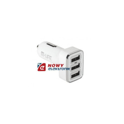 Ładowarka USB samochod.M-LIFE 2A 3xUSB 5V 2A zasilacz USB