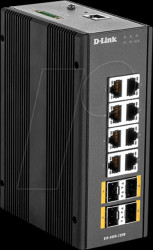 DIS-300G-12SW 8-port Gigabit Ethernet switch, 4x SFP