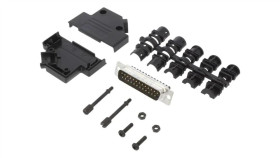 Dtpkp-25Mssc D-Sub Męskie Proste Zacisk Śrubowy Na Przewód Pin 25