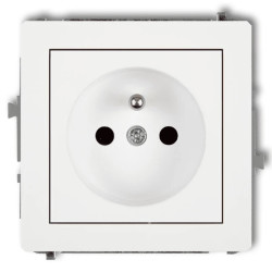 DECO Gniazdo pojedyncze Z/U do ramki białe DGP-1z