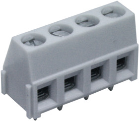 PCB terminal, 4 pole, pitch 5 mm, AWG 24-16, 16 A, screw connection, light gray, 6320 04
