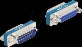 66545 HF/EMI noise filter, D-Sub 15 pin male / female, low pass
