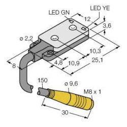 Czujnik światła Turck VS2AP5CV30Q 3063079 1 szt.