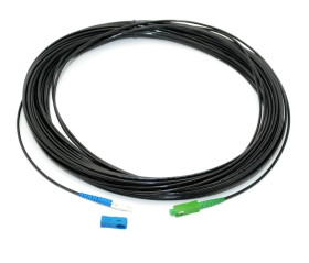 Patchcord światłowodowy 1J Heavy Duty, 55m, G.657A2, średnica 3mm, złącza SC/APC-SC/UPC, Gold