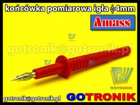 Końcówka pomiarowa igła 4mm | czerwona