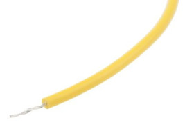 Przewód jednożyłowy linkowy, Przewód instalacyjny, 0,33 mm², 17/0,16 mm, 22 AWG, PVC, 600 V, Żółty, dł. 100m, RS PRO