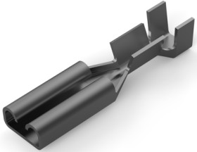 Uninsulated flat plug sleeve, 2.8 x 0.81 mm, 0.32 to 0.51 mm², AWG 22 to 20, brass, tin-plated, 5-160303-2