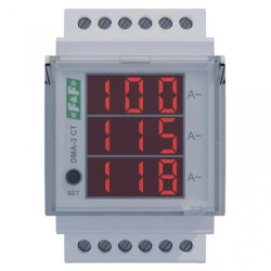 Wskaźnik natężenia prądu, cyfrowy trójfazowy 5A pomiar półpośredni, z programowalną przekładnią DMA-3-CT