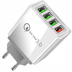 ŁADOWARKA SIECIOWA SZYBKA 4xUSB QUICK CHARGE 3.0