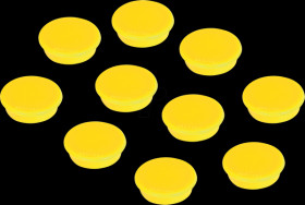 HM20 04 Magnets, 24 mm, yellow, 10 pieces
