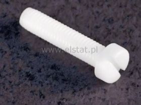 Śruba M3x6mm (-) plastik walcowy