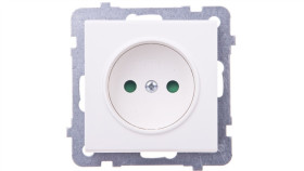 Sonata Gniazdo Pojedyncze B/U Z Przesłonami Ecru Gp-1Rp/M/27