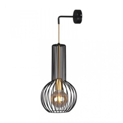 Lampa ścienna druciana dekoracyjna do łazienki z serii ARVI BLACK K-4523 Kaja Lighting