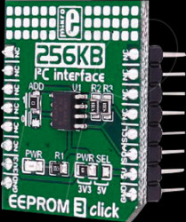 MIKROE-1989 EEPROM Module, 256 KB - Click Board™, AT24CM02
