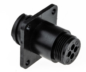 Złącze wielostykowe przemysłowe 4-pinowe, panelowe Gniazdo TE Connectivity