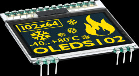 EA OLEDS102-6GGA Graphic OLED, 102x64, 1.7 inch, yellow, incl. protective glass