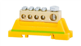 Zacisk Ochronny 1X25mm2, 4X10mm2 - Żółto/Zielony