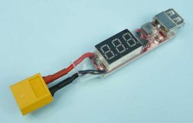 WSKAŹNIK LED AKU.LI-PO 2S-6S+POWER BAN