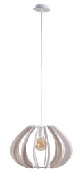 Lampa wisząca nowoczesna drewno 1xE27 NORA