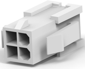 Plug housing, 4 pole, pitch 3 mm, straight, natural, 2315758-4