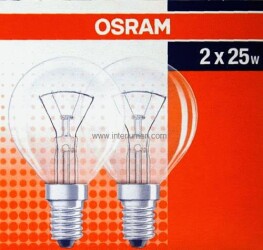 P45 25W klar E14 230V Osram 2067 Duo Pac AL Żarówka mała kulka E14 25W przezroczysta