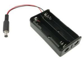 KOSZYK 2 X R6 AA Z WTYKIEM DC 2,1 / 5,5