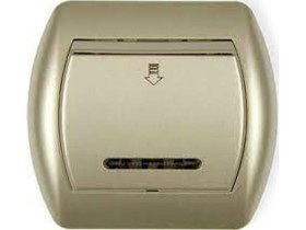 TREND Wyłącznik hotelowy złoty 6SH-1 KARLIK