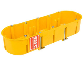 Puszka podtynkowa PK-3x60 potrójna 60mm regips żółta 0234-0N