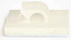 Clamp, max. bundle Ø 5 mm, PA, natural, self-adhesive, (L x W x H) 19.05 x 19 x 6 mm, 151-14059