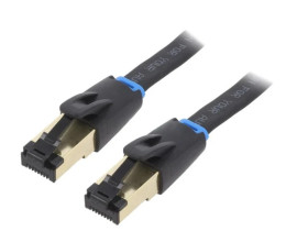 Patch cord U/FTP Cat 8.1 linka OFC czarny 2m 30AWG IKCBH