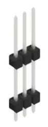 Pin header, 3 pole, pitch 2.54 mm, straight, black, 10139518