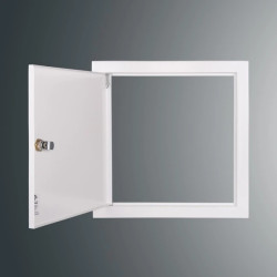 Drzwiczki rewizyjne SP 300x300 RAL9003, kołnierz szer.2,5cm