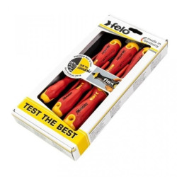 Wkrętaki izolowane 1KV dla elektryka FELO Ergonic VDE zestaw 6 sztuk (4xPŁ. + 2xPH)